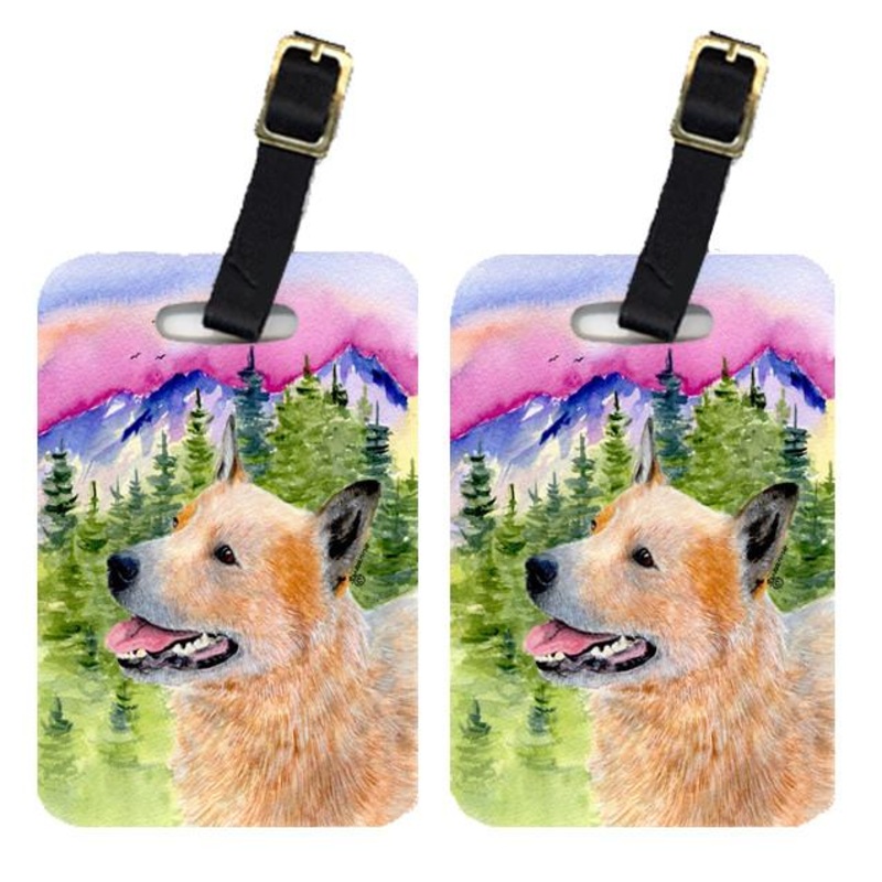 Australian Cattle Dog Luggage Tags  Set of 2 Durable Bag Tags with Straps