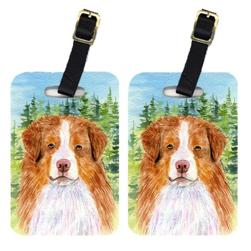 Australian Shepherd Luggage Tags  Set of 2 Durable Bag Tags with Straps