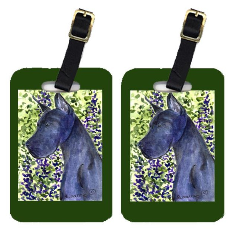 Great Dane Luggage Tags  Set of 2 Durable Bag Tags with Straps