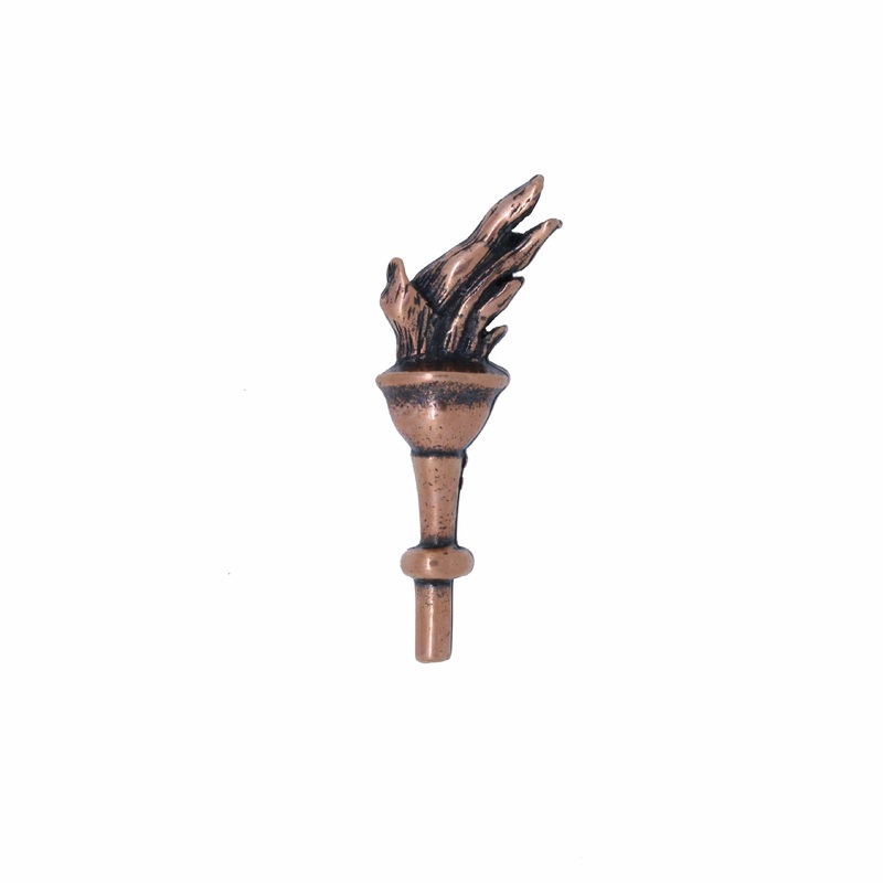Torch Copper Lapel Pin