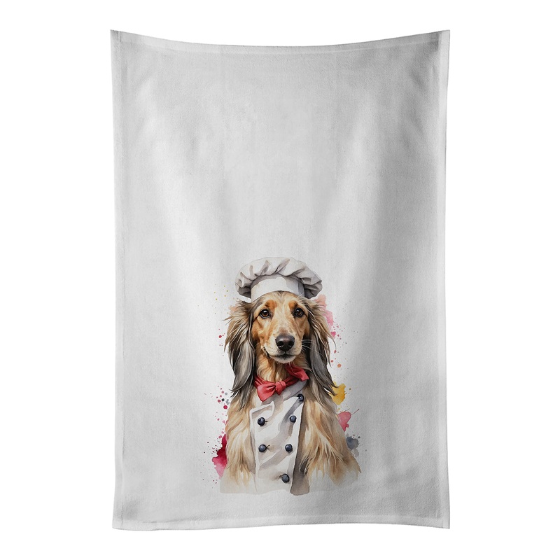 Afghan Hound Chef Kitchen Towel Set of 2