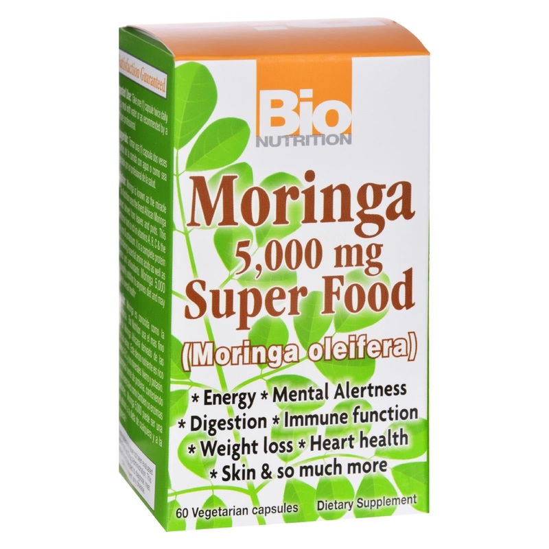Bio Nutrition Moringa 5000mg Superfood Supplement, 60 Veggie Capsules