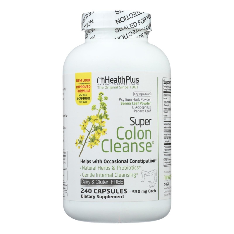Health Plus Super Colon Cleanse: Detoxify & Rejuvenate (240 Capsules, 500 mg)