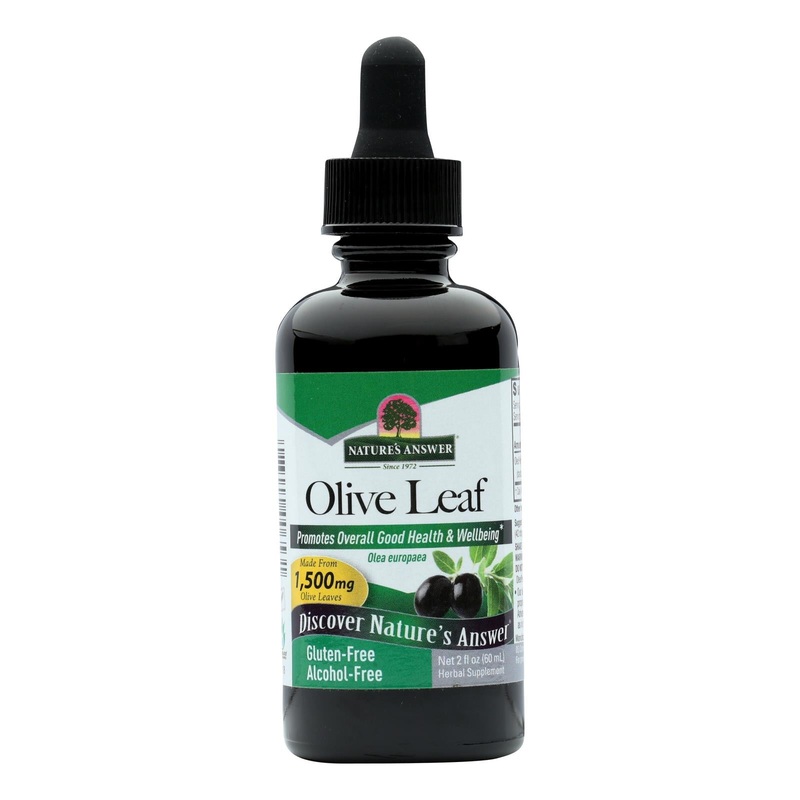 Nature's Answer High-Strength Oleopein Olive Leaf Extract Liquid Extract - Alcohol-Free - 2 Fl Oz