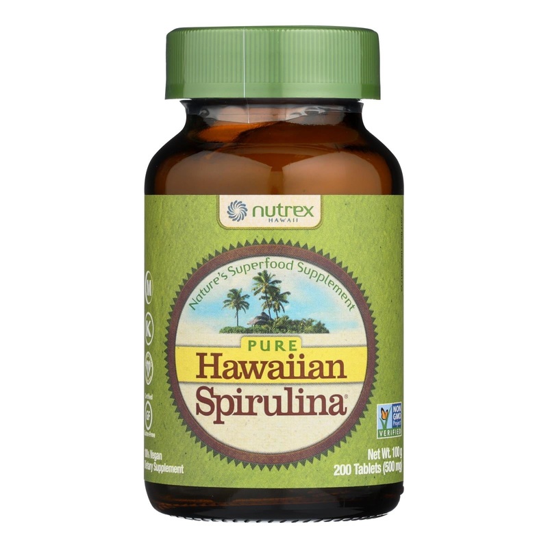 Nutrex Hawaii Pure Hawaiian Spirulina Pacifica - 200 Tablets of 500 mg