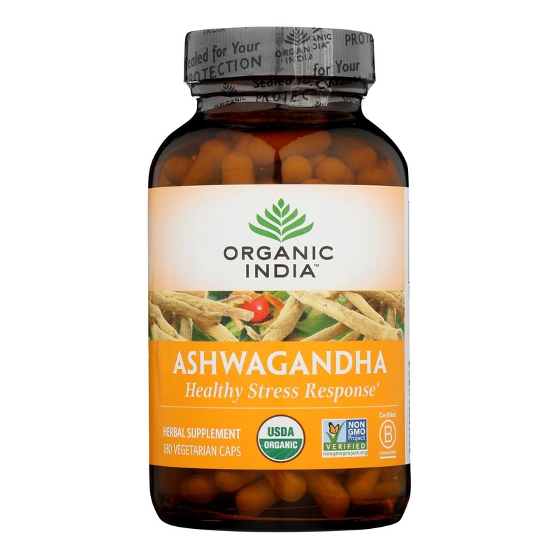 Organic India Ashwagandha 180 Vegetarian Capsules