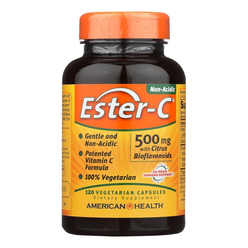 American Health Ester-C 500 mg Enhanced Absorption Vitamin C with Citrus Bioflavonoids - 120 Vegetarian Capsules