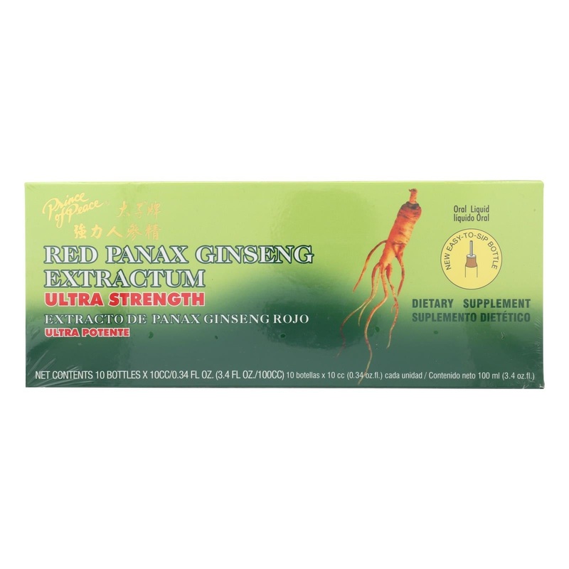 Prince Of Peace Red Panax Ginseng Extractum for Enhanced Vitality (10 Vials)
