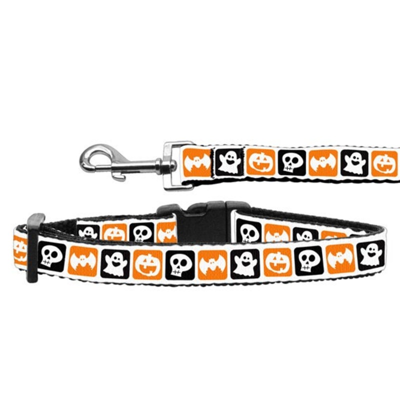 Halloween Pet Dog & Cat Nylon Collar or Leash, "Classic Halloween"