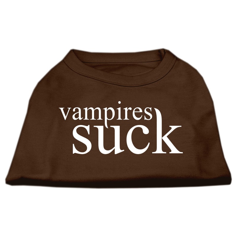 Halloween Pet Dog & Cat Shirt Screen Printed, "Vampires Suck"