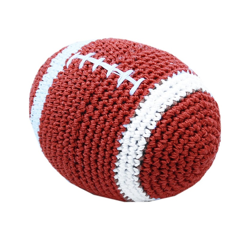 Knit Knacks Organic Cotton Pet, Dog & Cat Toy, "Snap The Football"
