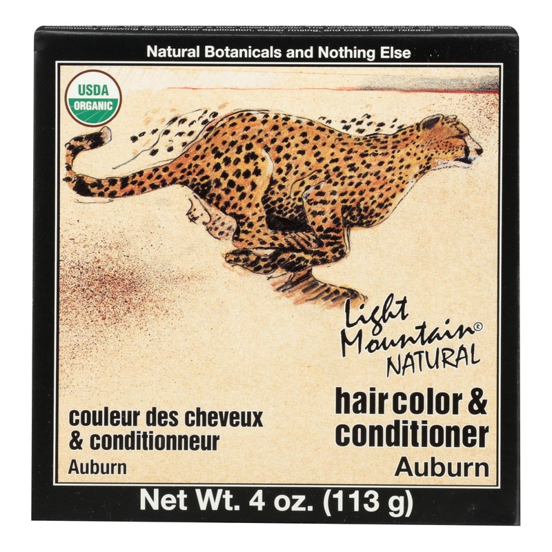 Light Mountain Organic Auburn Hair Color and Conditioner, 4 oz