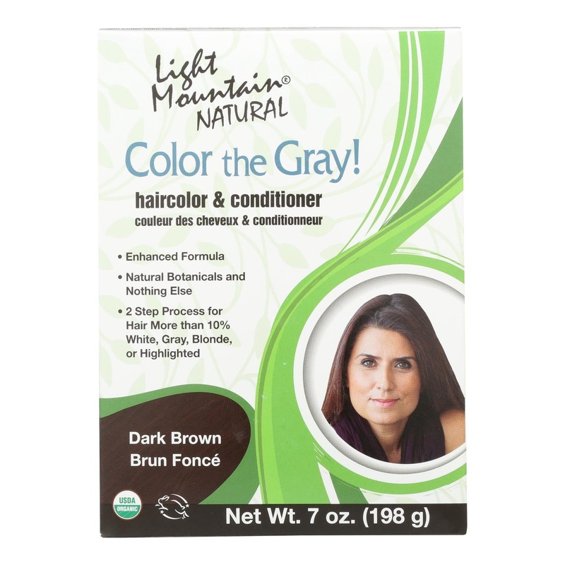 Light Mountain Color The Grey! Dark Brown Natural Hair Coloring (7 Oz.)