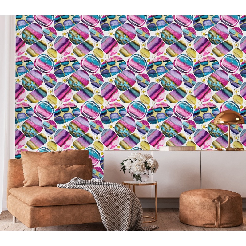 Voguish Multicolored Pattern Wallpaper