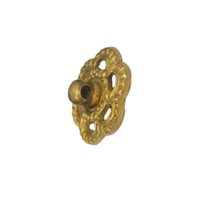 Brass Backplate with Eyebolt for Drawer Pulls - COLONIAL REVIVAL