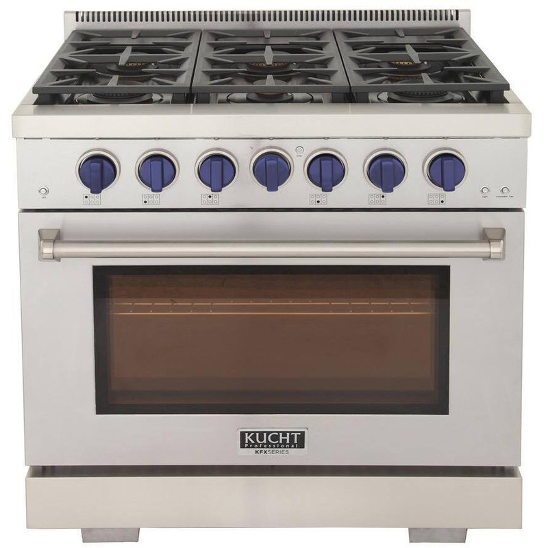 KUCHT 36 Inch Natural Gas, All Gas Freestanding Range in Stainless Steel KFX360-B