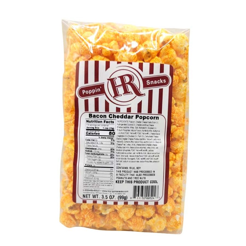 Bacon Cheddar Popcorn | 3.5 oz | HR Poppin' Snacks