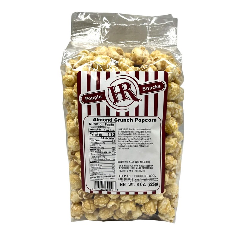 Almond Crunch Popcorn | 8 oz | HR Poppin' Snacks