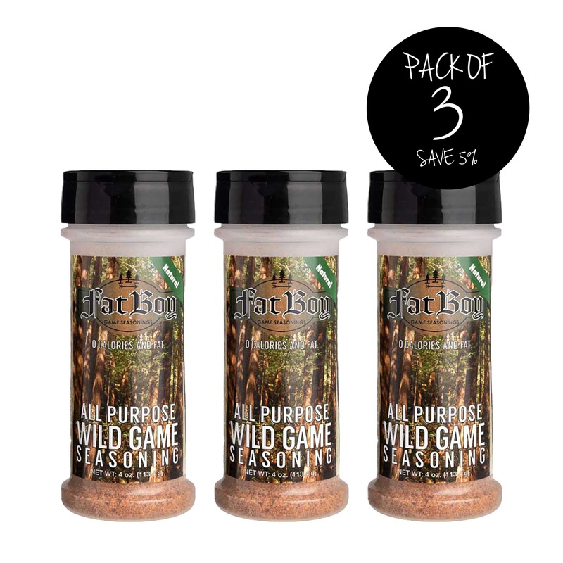 All Purpose Wild Game Seasoning | Pack of 3 | 4 oz | Gluten Free | Fat Boy Hickman's BBQ