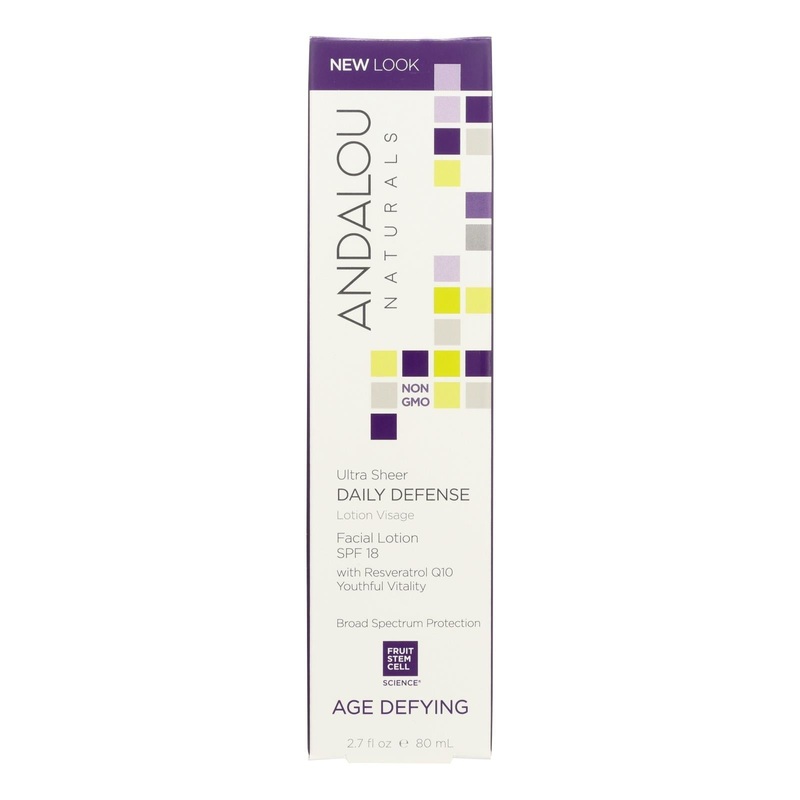 Andalou Naturals Ultra Sheer Daily Defense Facial Lotion with SPF 18 (2.7 Fl Oz)