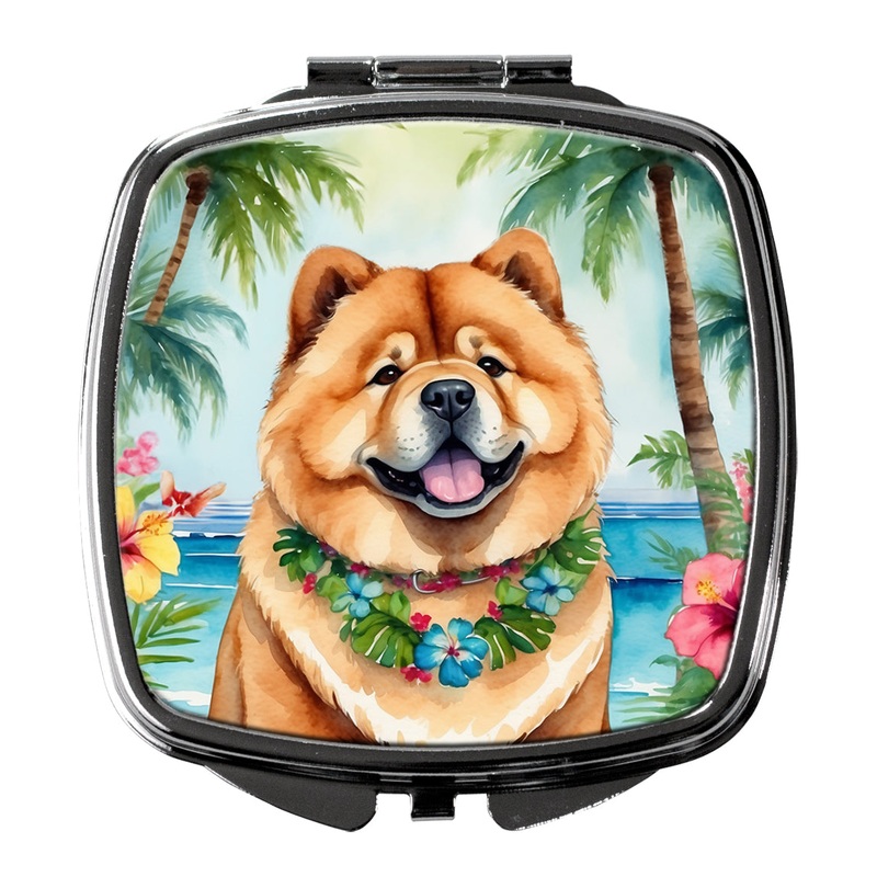 Chow Chow Luau Compact Mirror  Stylish Purse Mirror with Artistic Covers