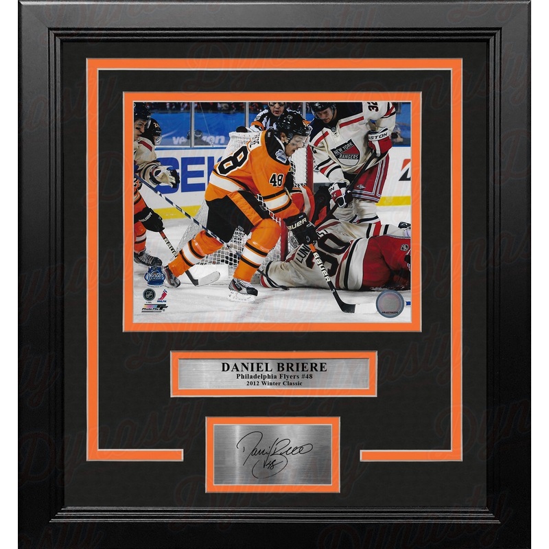 Daniel Briere 2012 Winter Classic Philadelphia Flyers 8" x 10" Framed Photo with Engraved Autograph