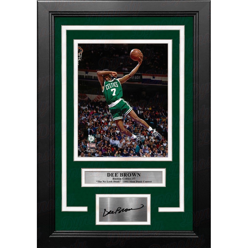 Dee Brown No-Look Dunk Slam Dunk Contest Boston Celtics 8x10 Framed Photo with Engraved Autograph