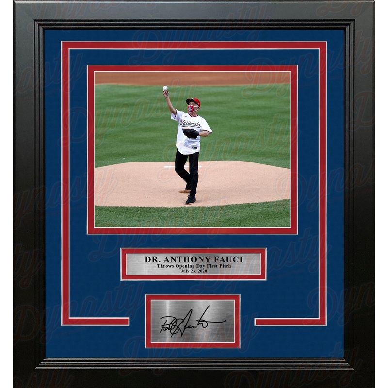 Dr. Anthony Fauci 2020 Washington Nationals First Pitch 8x10 Framed Photo with Engraved Autograph