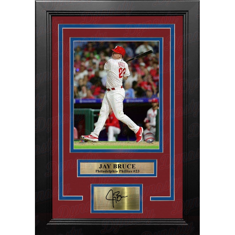 Jay Bruce Philadelphia Phillies MLB Baseball 8" x 10" Framed Photo with Engraved Autograph