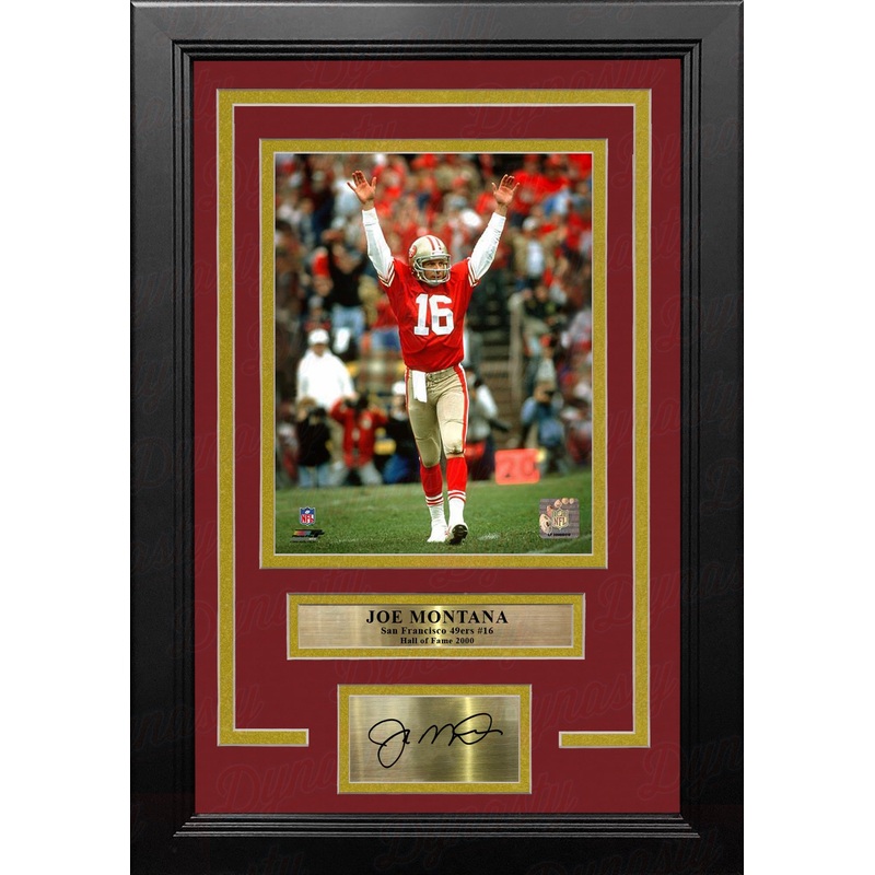 Joe Montana Celebration San Francisco 49ers 8" x 10" Framed and Matted Photo with Engraved Autograph
