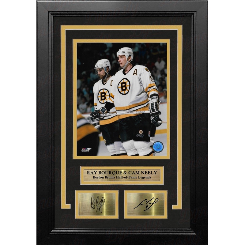 Ray Bourque & Cam Neely Boston Bruins 8" x 10" Framed Hockey Photo with Engraved Autographs