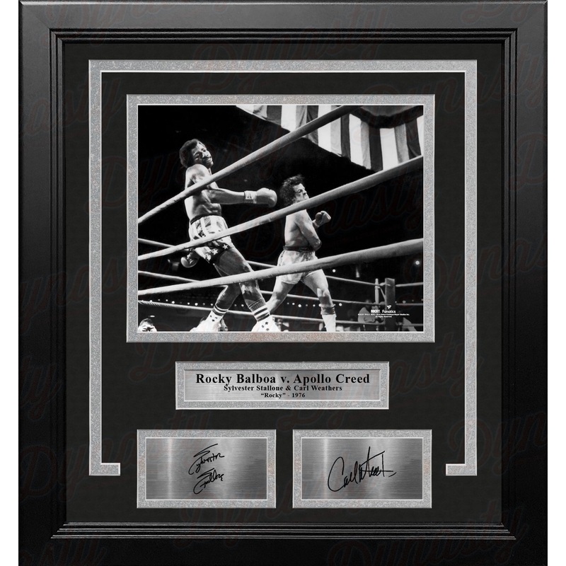 Rocky Balboa v. Apollo Creed 8" x 10" Framed Movie Photo with Engraved Autographs