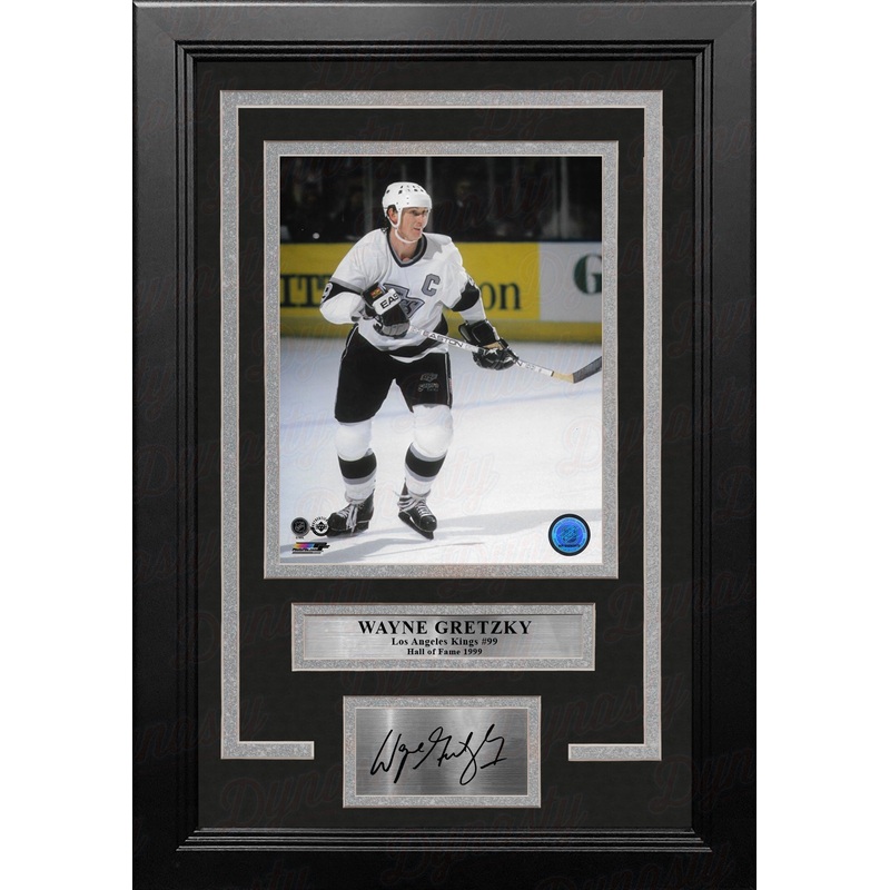 Wayne Gretzky in Action Los Angeles Kings 8" x 10" Framed Hockey Photo with Engraved Autograph