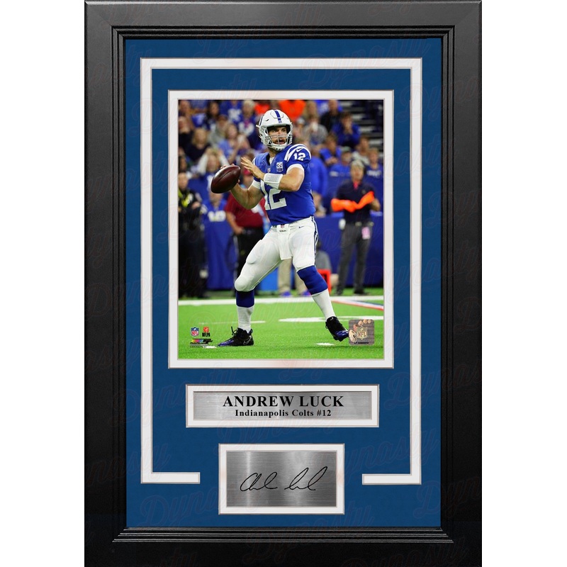 Andrew Luck in Action Indianapolis Colts 8" x 10" Framed Football Photo with Engraved Autograph