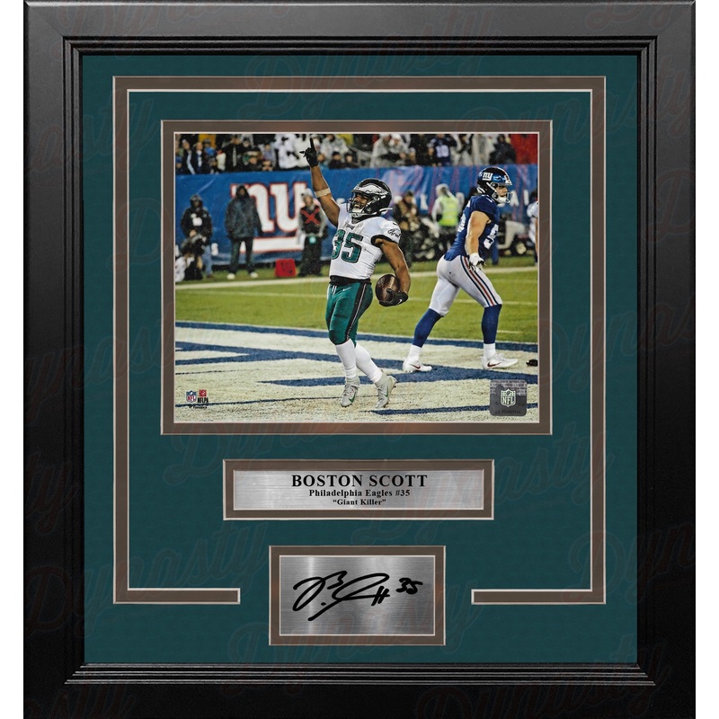 Boston Scott Touchdown v. Giants Philadelphia Eagles 8" x 10" Framed Photo with Engraved Autograph