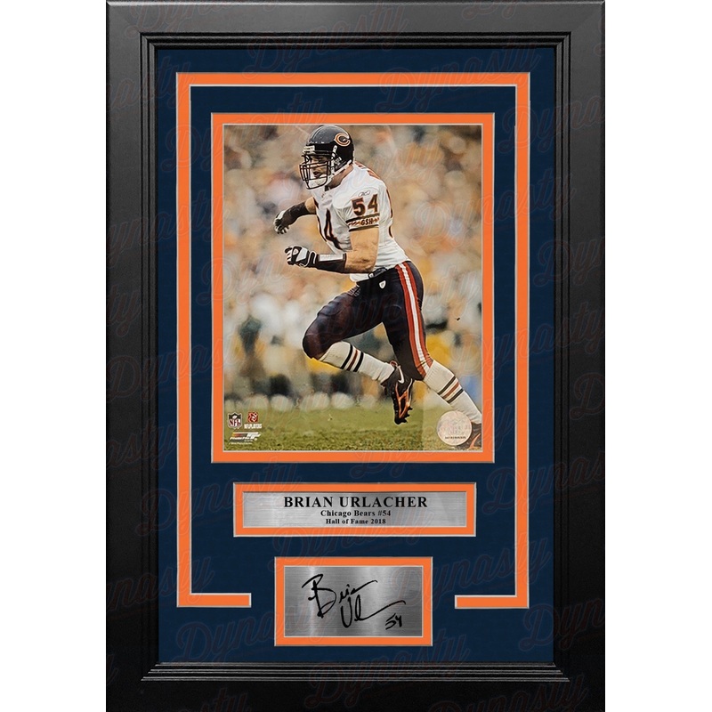 Brian Urlacher in Action Chicago Bears 8" x 10" Framed Football Photo with Engraved Autograph
