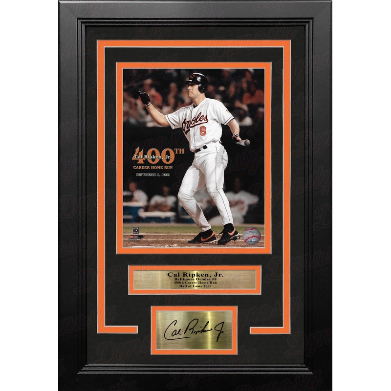 Cal Ripken, Jr. 400th Home Run Baltimore Orioles 8" x 10" Framed Baseball Photo with Engraved Autograph