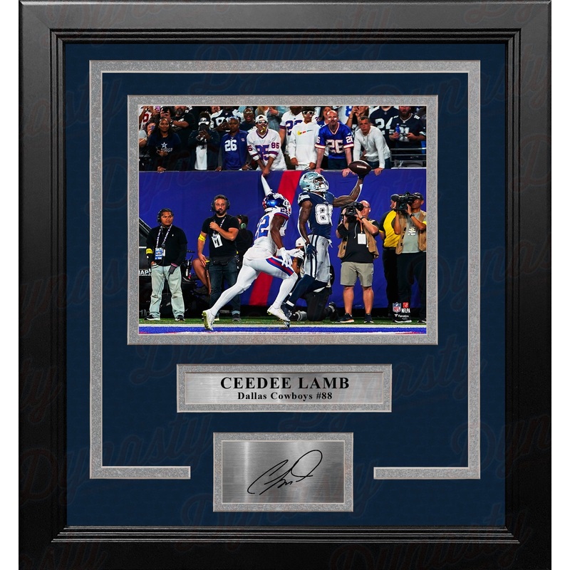 CeeDee Lamb One-Handed Touchdown Dallas Cowboys 8x10 Framed Football Photo with Engraved Autograph