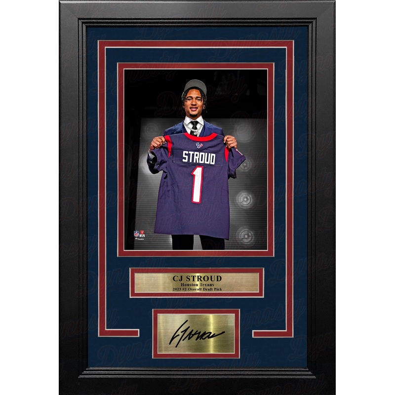 CJ Stroud Houston Texans 8" x 10" Framed Draft Football Photo with Engraved Autograph