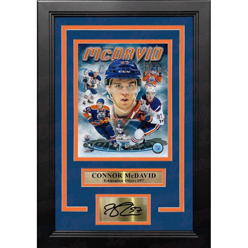 Connor McDavid Edmonton Oilers 8" x 10" Framed Hockey Collage Photo with Engraved Autograph