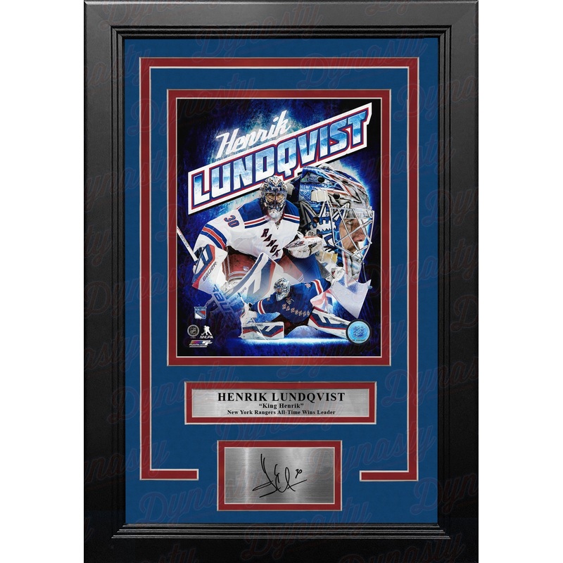 Henrik Lundqvist New York Rangers 8" x 10" Framed Hockey Collage Photo with Engraved Autograph
