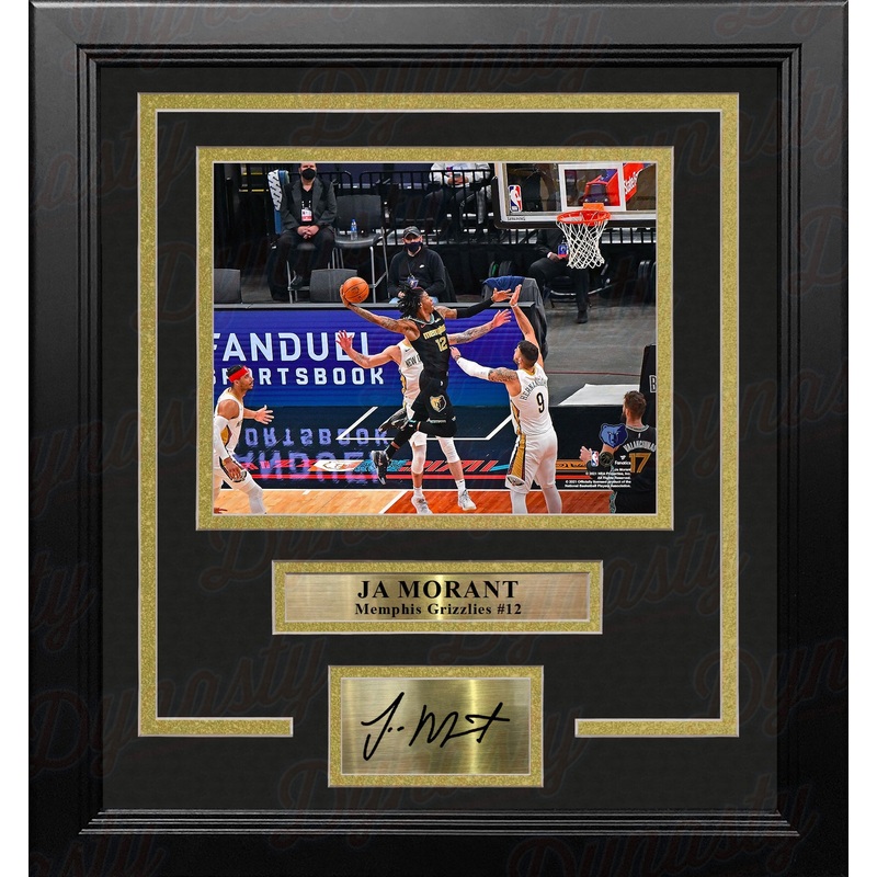 Ja Morant Slam Dunk Memphis Grizzlies 8" x 10" Framed Basketball Photo with Engraved Autograph
