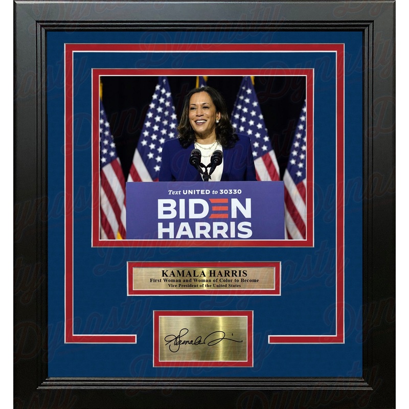 Kamala Harris First Woman of Color As Vice President 8" x 10" Framed Photo with Engraved Autograph