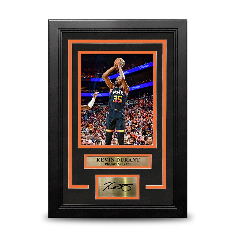 Kevin Durant Shooting Action Phoenix Suns 8" x 10" Framed Basketball Photo with Engraved Autograph