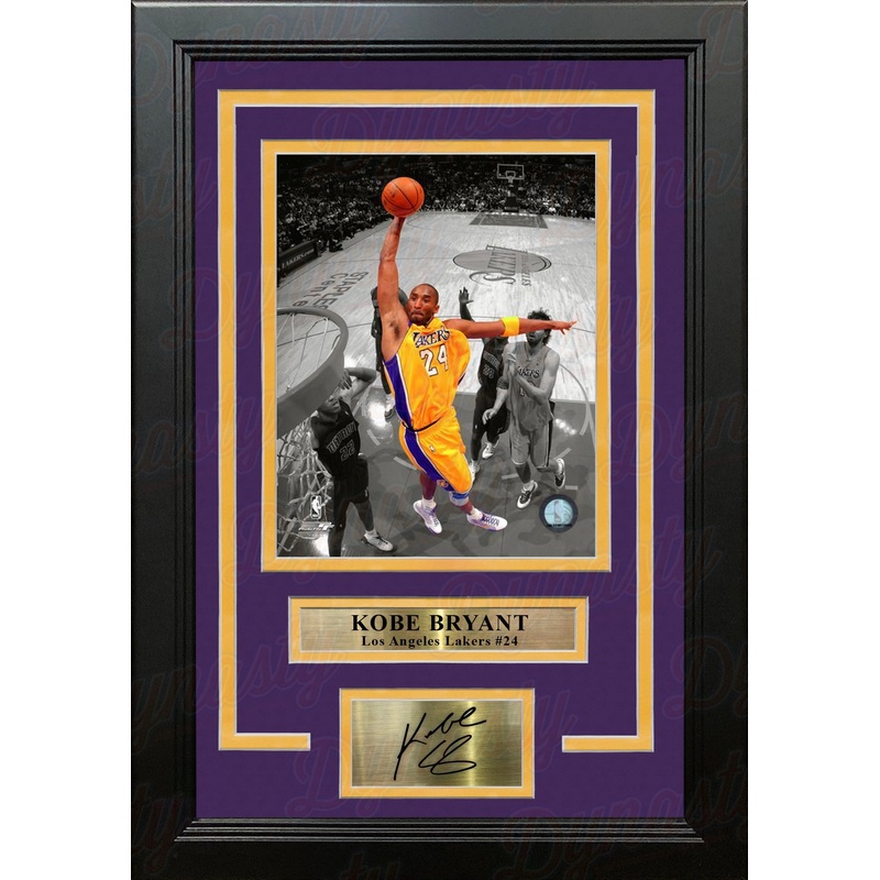 Kobe Bryant Spotlight Dunk Los Angeles Lakers 8" x 10" Framed Photo with Engraved Autograph