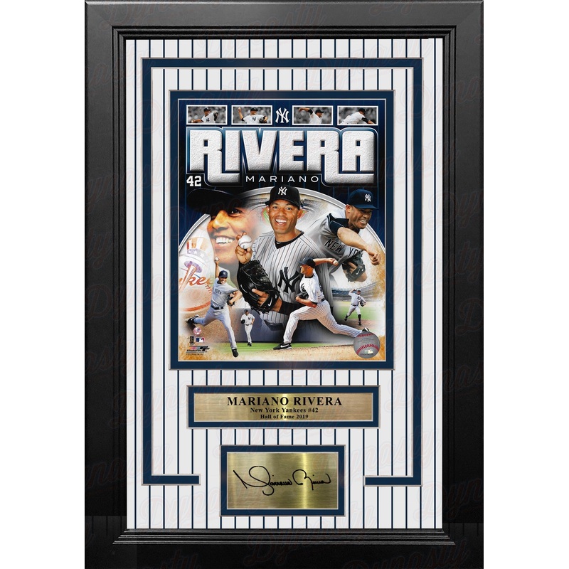 Mariano Rivera New York Yankees 8" x 10" Framed Baseball Collage Photo with Engraved Autograph