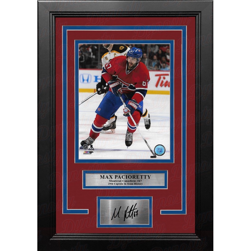 Max Pacioretty in Action Montreal Canadiens 8" x 10" Framed Hockey Photo with Engraved Autograph