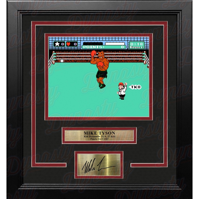 Mike Tyson Punch-Out!! 8" x 10" Framed Video Game Boxing Photo with Engraved Autograph