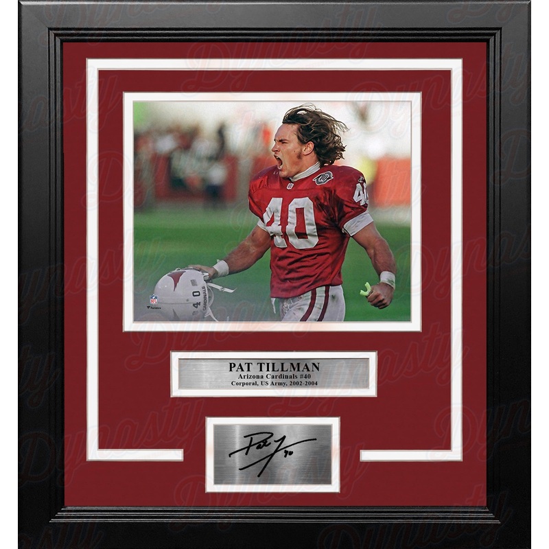 Pat Tillman Celebration Arizona Cardinals 8" x 10" Framed Football Photo with Engraved Autograph