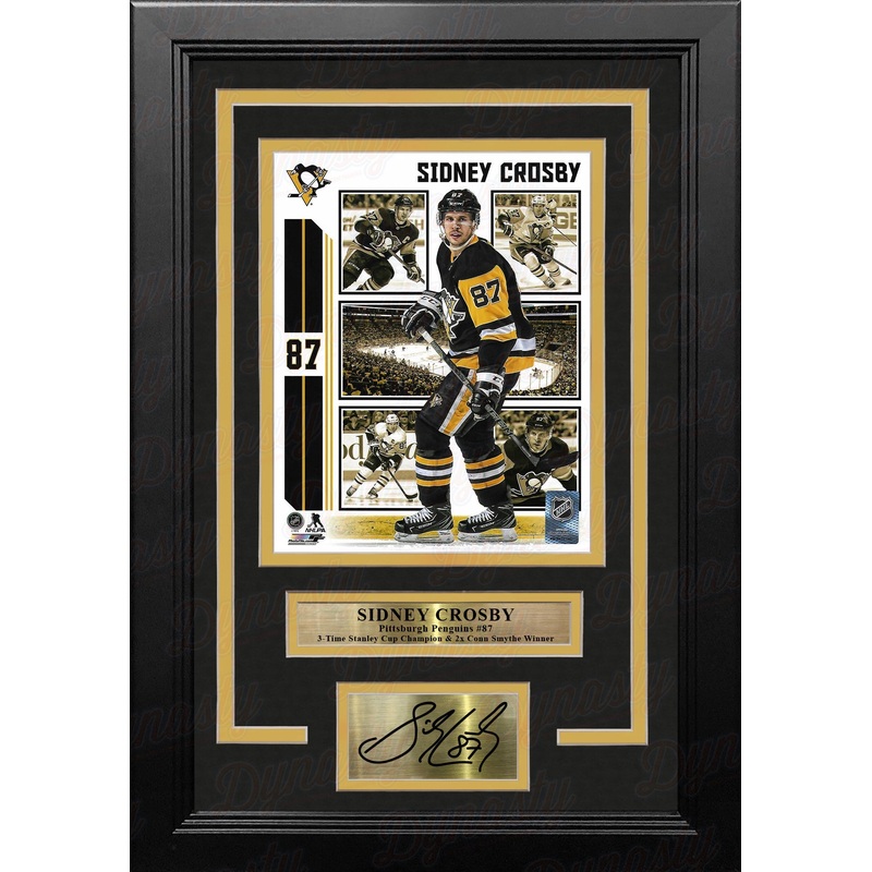 Sidney Crosby Pittsburgh Penguins 8" x 10" Framed Hockey Collage Photo with Engraved Autograph